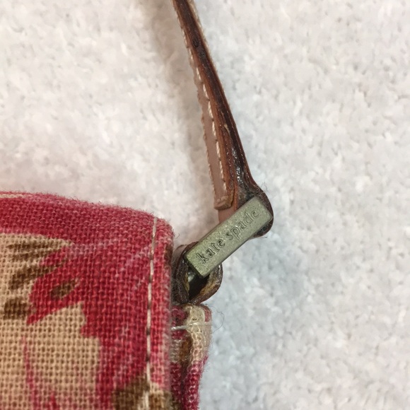 Kate Spade Charlotte Fleur pink floral linen shoulder bag - Picture 5 of 16